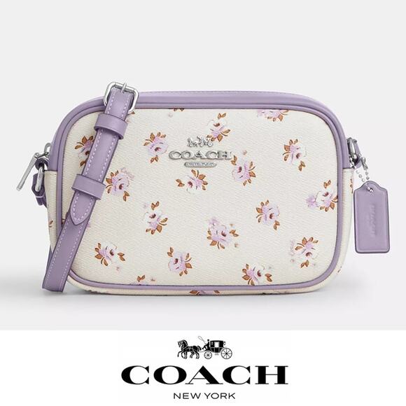 ❤️ Coach Mini Jamie Camera Bag With Floral Print - Picture 1 of 12